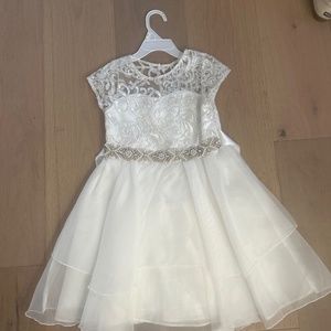 Rare editions white formal dress girls size 6